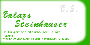 balazs steinhauser business card